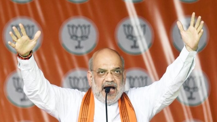 Amit Shah Addressing a Meeting Amit Shah in Assam