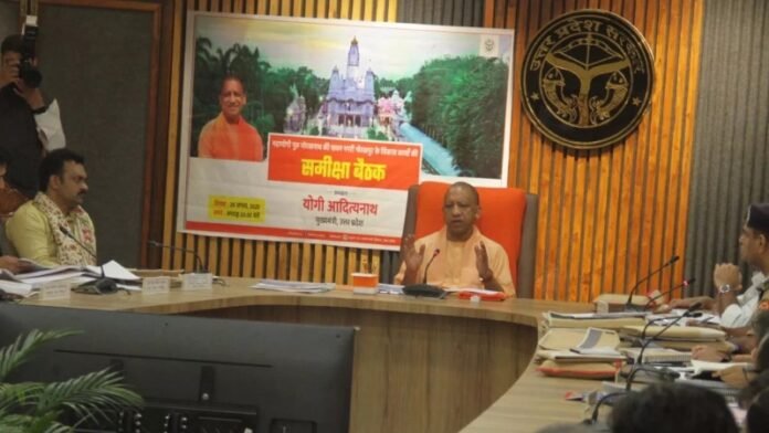 CM Yogi in High level Meeting CM Yogi in Gorakhpur