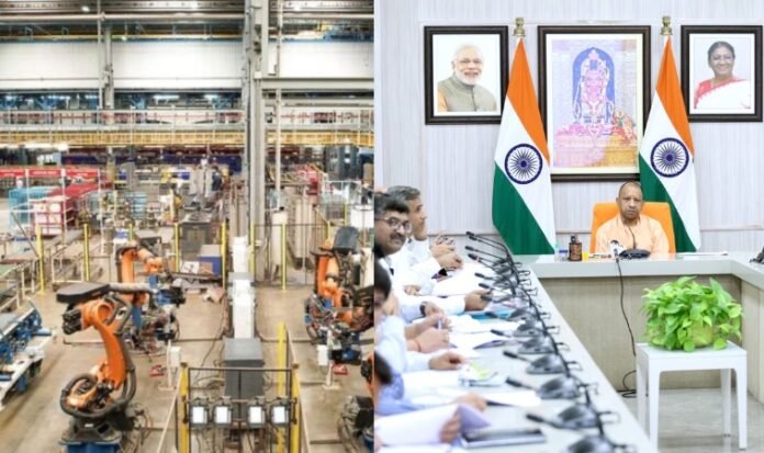 CM Yogi in a Meeting UP's growing Manufacturing Industry