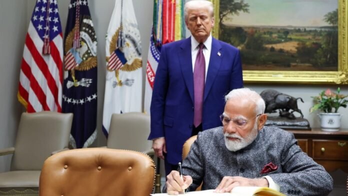 Modi and Trump in the Oval Office Modi and Trump