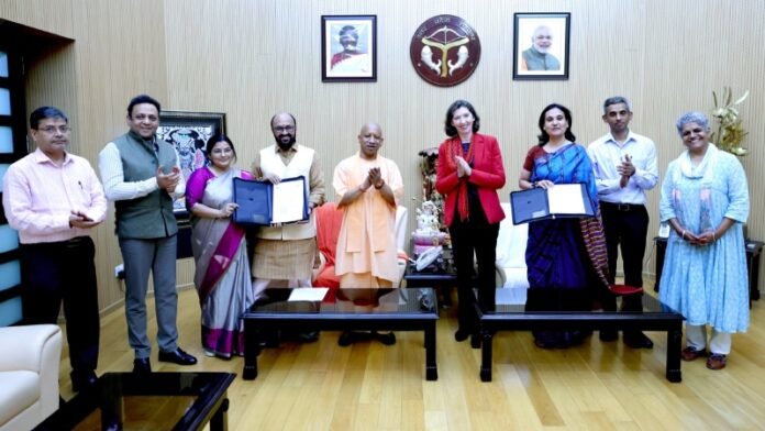 UK High Commission and CM Yogi After signing MoU, UK High Commission in India and UP CM