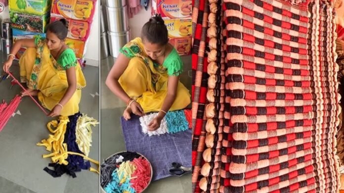 Woman Making Doormate Doormate Industry