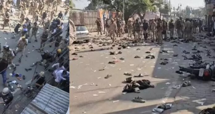 Police resorted to Lathicharged in Bareilly Bareilly-Mau Erupt