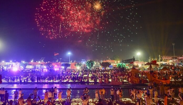 Ayodhya Deepotsav Festival Illuminating seen at Ayodhya