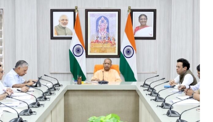 CM Yogi in PWD Meeting PWD Meeting