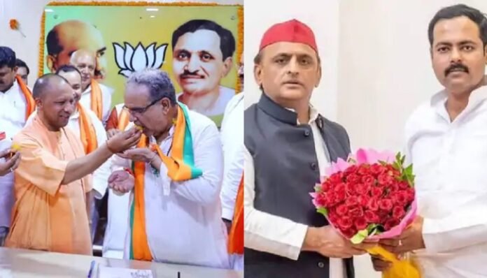 CM Yogi and Akhilesh with their respective candidates. Legislative Council Elections in Uttar Pradesh
