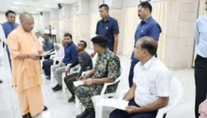 CM at Gorakhnath Temple complex.