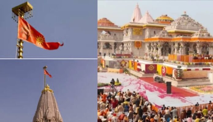 Flag Hoisting on Seven Temple Shikharas