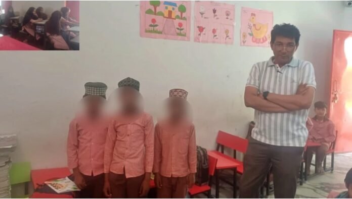 Hijab Pressure on Hindu Girls, Islamic Cap Force on Hindu Boys