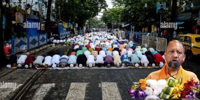 People Offering Namaz on Road