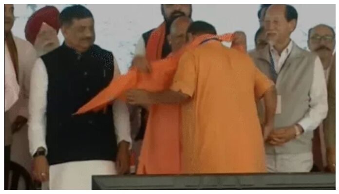 Yogi’s Special Gesture: Drapes His Saffron Stole on Suvendu